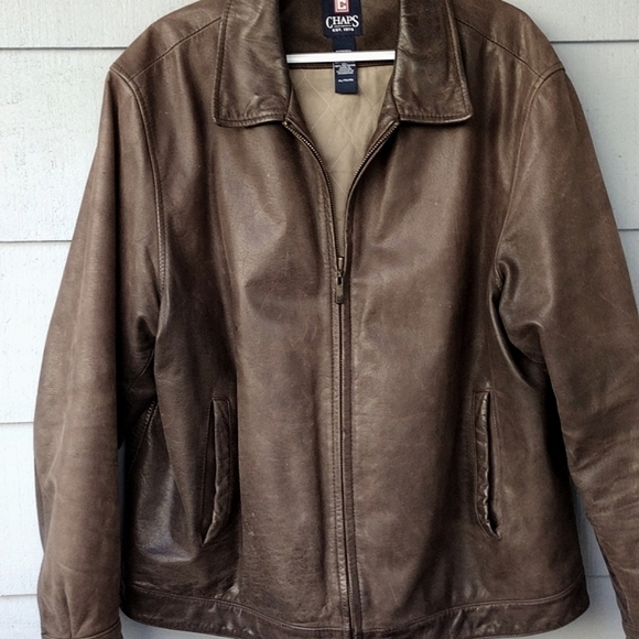 Chaps Other - Vintage 90's Chaps Leather Bomber Jacket Firm Price